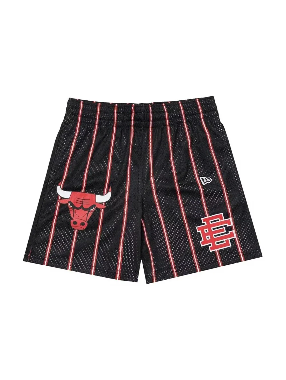 NWT Eric Emanuel New Era Chicago Bulls Mesh Shorts Mens M EE22 White Pinstripe